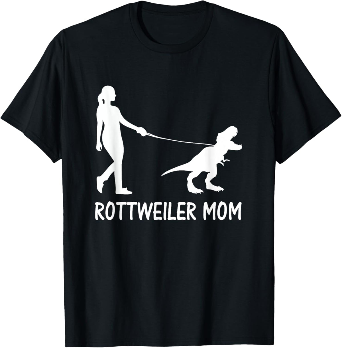 Rottweiler Mom Rottie Mama Dog Rott Dinosaur Women Mother T-Shirt