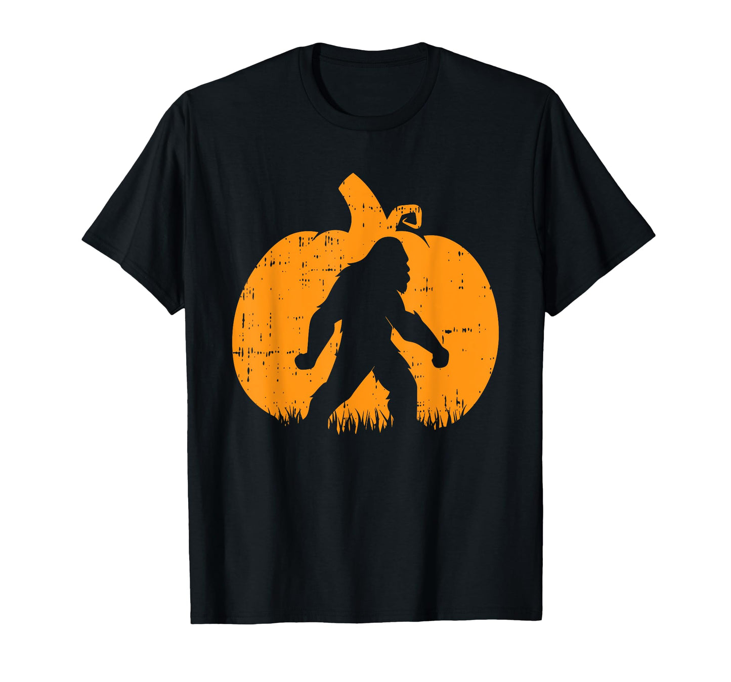 Bigfoot Pumpkin Halloween Costume Sasquatch Men Women Kids T-Shirt