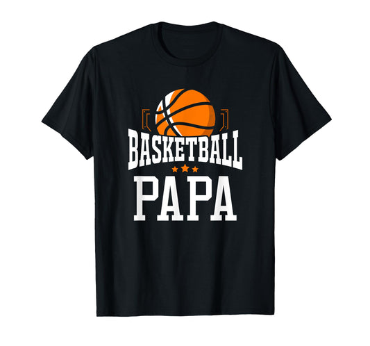 Basketball Papa Team Sports Fan T-Shirt