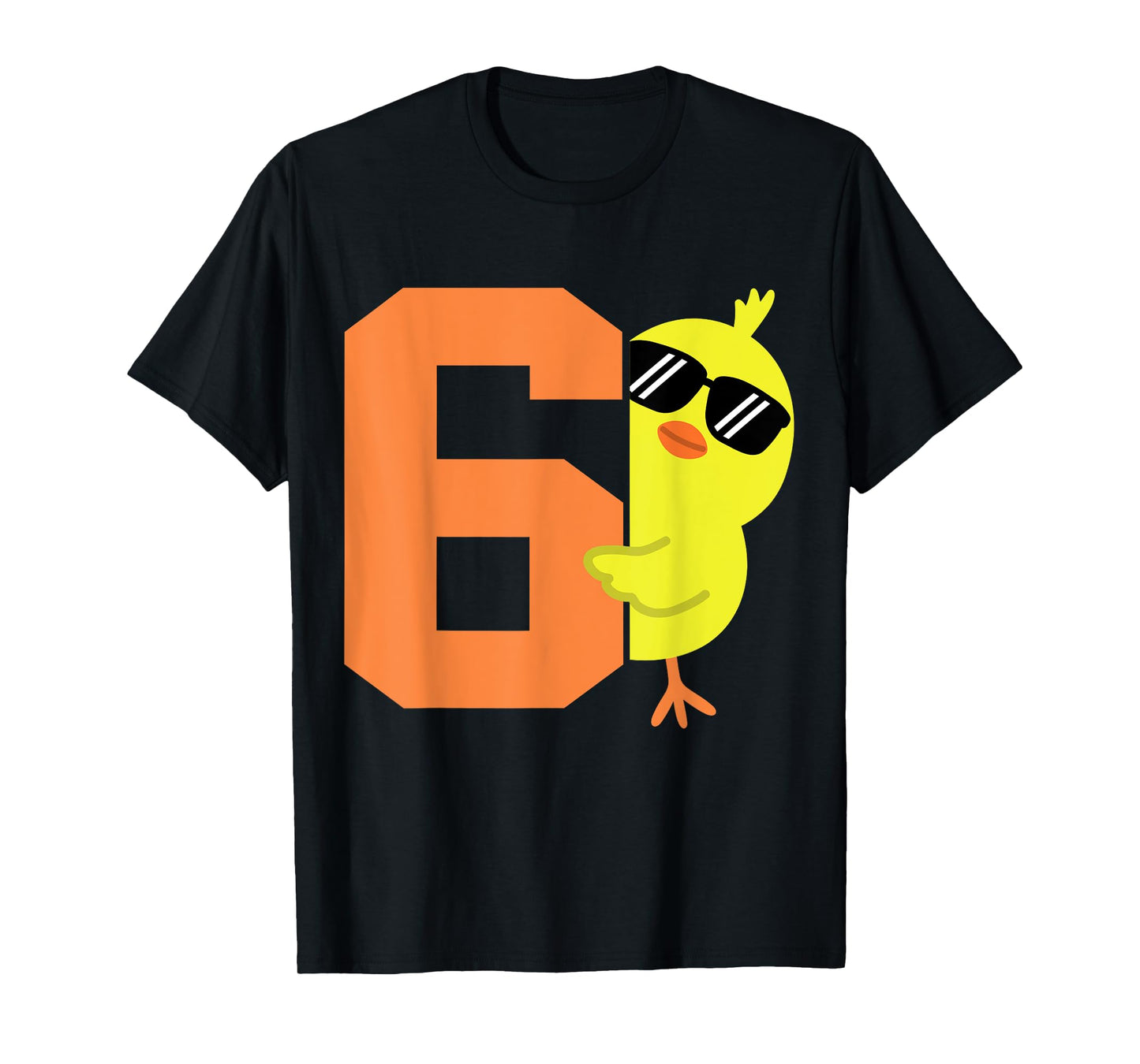 Kids 6th Birthday Chicken Themed Cute 6 Year Old Boys Chick T-Shirt