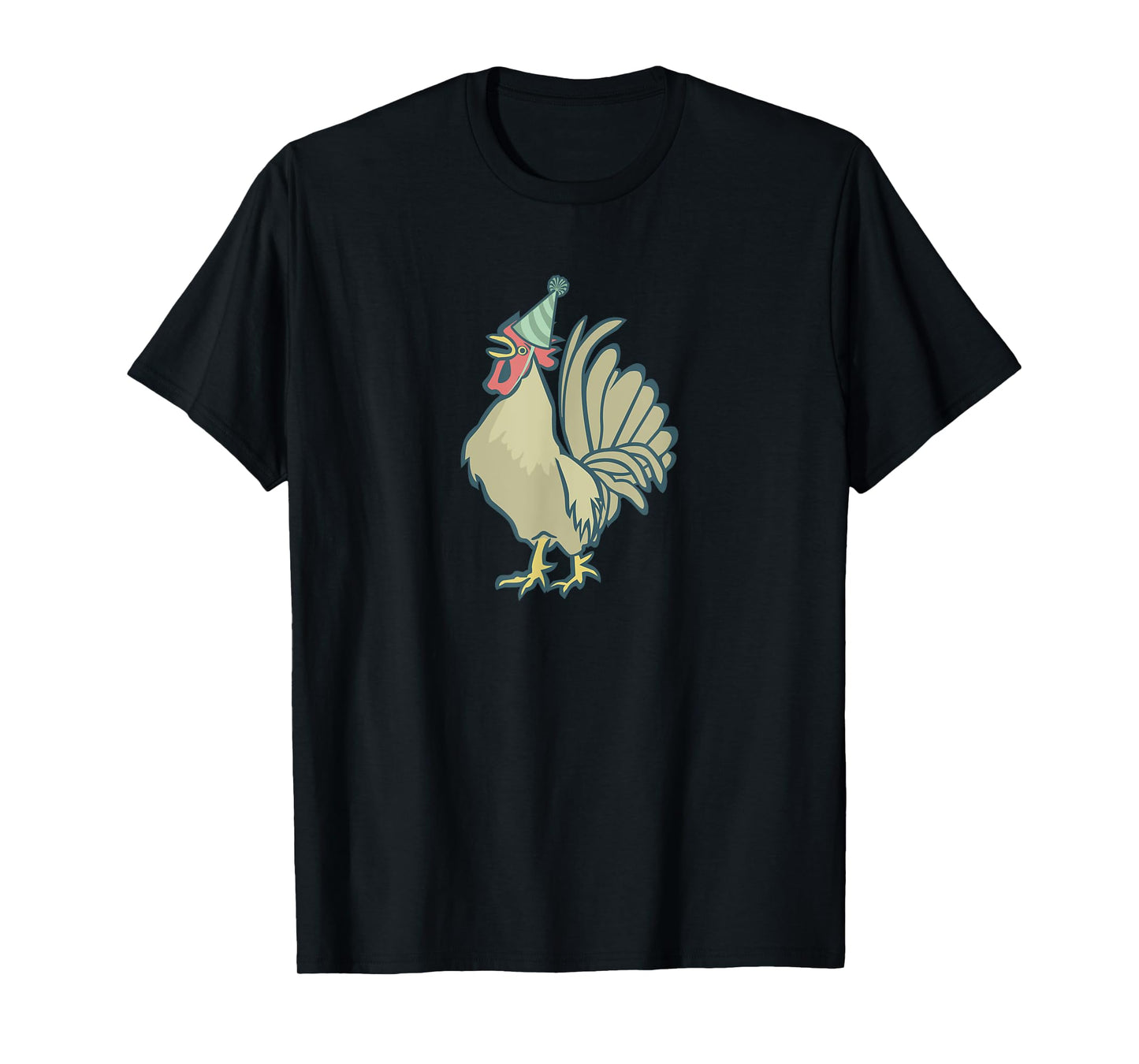 Birthday Rooster T-Shirt, Chicken Birthday Hat Rooster Kids T-Shirt