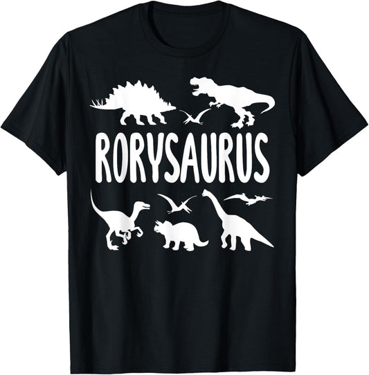 Dinosaur T Rex Rory Rorysaurus Boys Dino Name T-Shirt