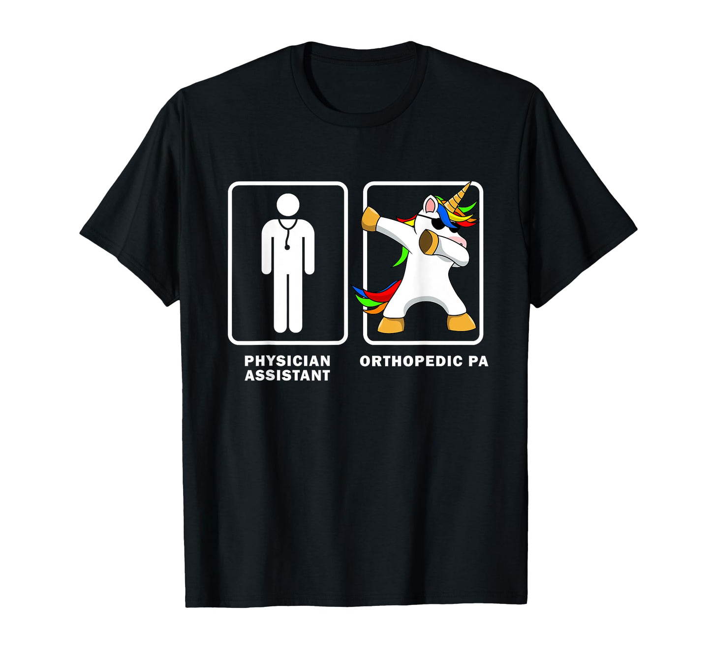 Physician Assistant Orthopedic PA Dabbing Unicorn Funny Dab T-Shirt
