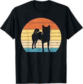 Retro Sunset Shiba Inu Silhouette Vintage Dog Owner Gift Men Women Girls Kids T-Shirt