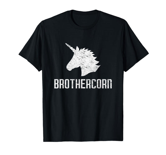 Brothercorn Unicorn Brother T-Shirt Funny Birthday Party Tee