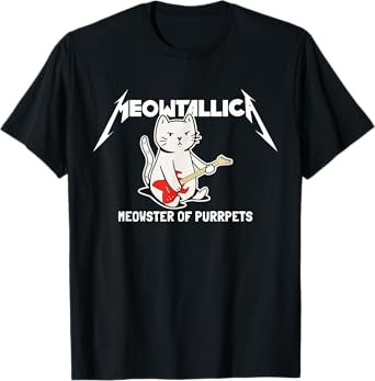 Meowtallica Meowster Of Purrpets - Funny Cat T-Shirt for Men Women Girls Kids