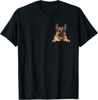 German Shepherd In A Pocket - Canine Pet Lover Dog Owner T-Shirt
