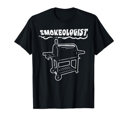 Smokeologist Funny Bbq Barbecue Grill PitDad Men T-Shirt