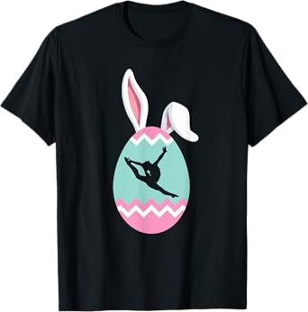 Eggcellent Gymnast Easter Egg Bunny Ears T-Shirt