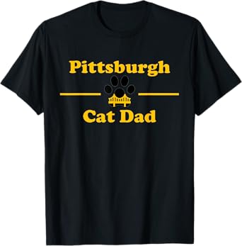 Pittsburgh Cat Dad T-Shirt for Men Women