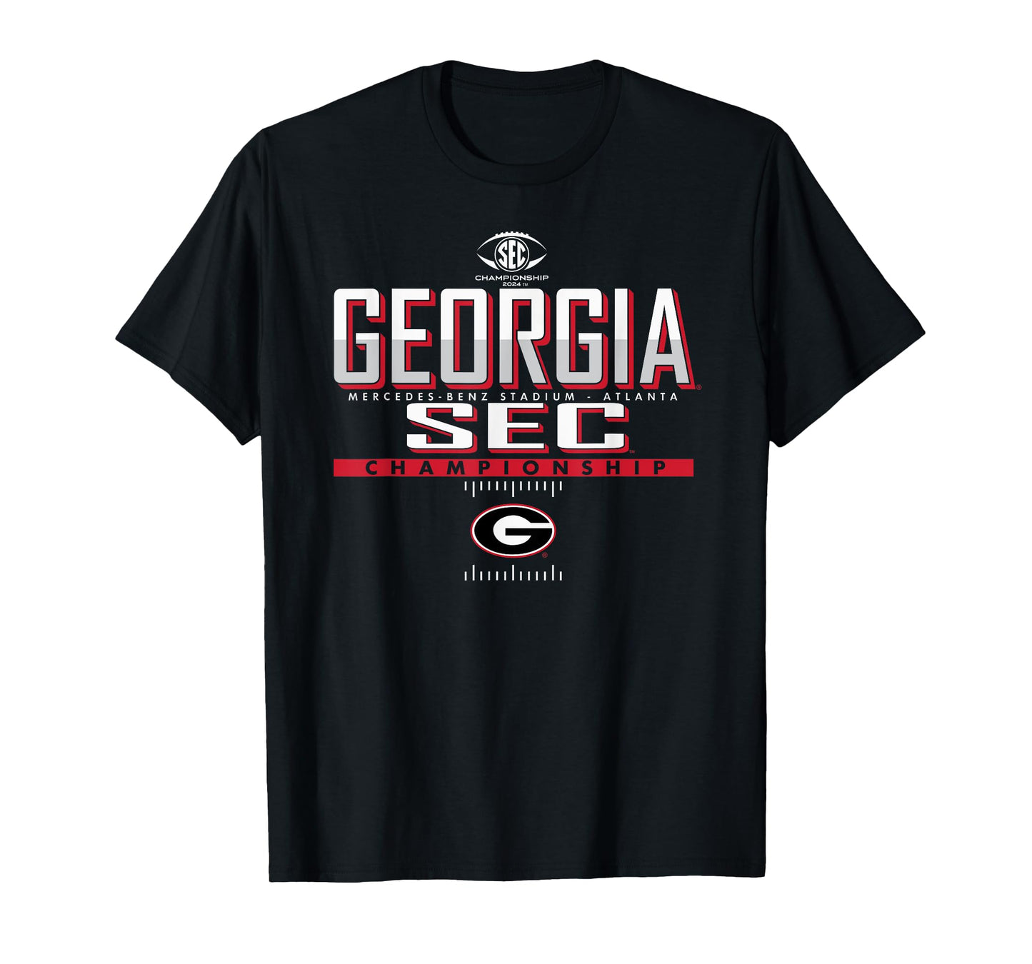 Elite Authentics Georgia Bulldogs SEC Championship 2024 Black T-Shirt
