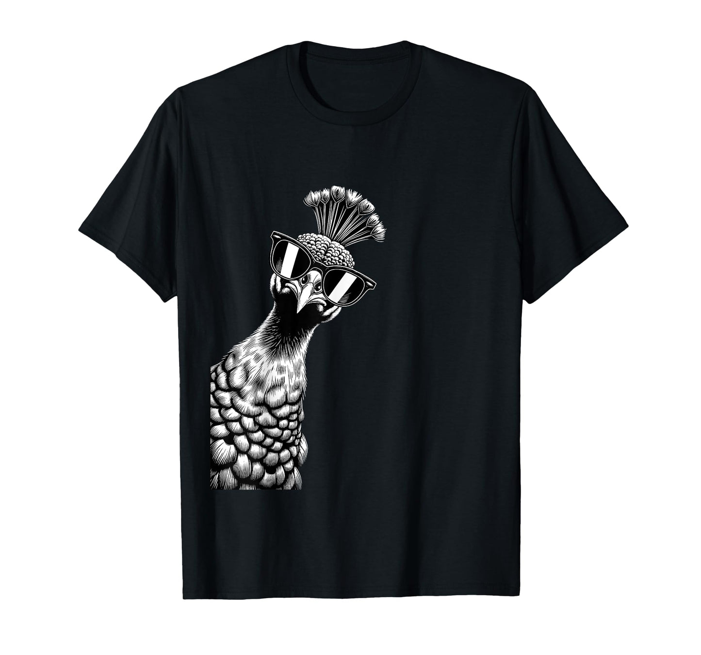 Funny Peacock Wearing Sunglasses Peacock Bird Lovers T-Shirt
