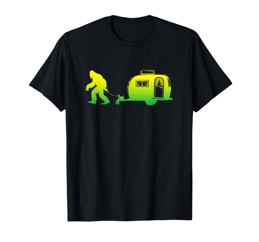 Bigfoot RV Motorhome Camping Sasquatch Campervan Graphic T-Shirt
