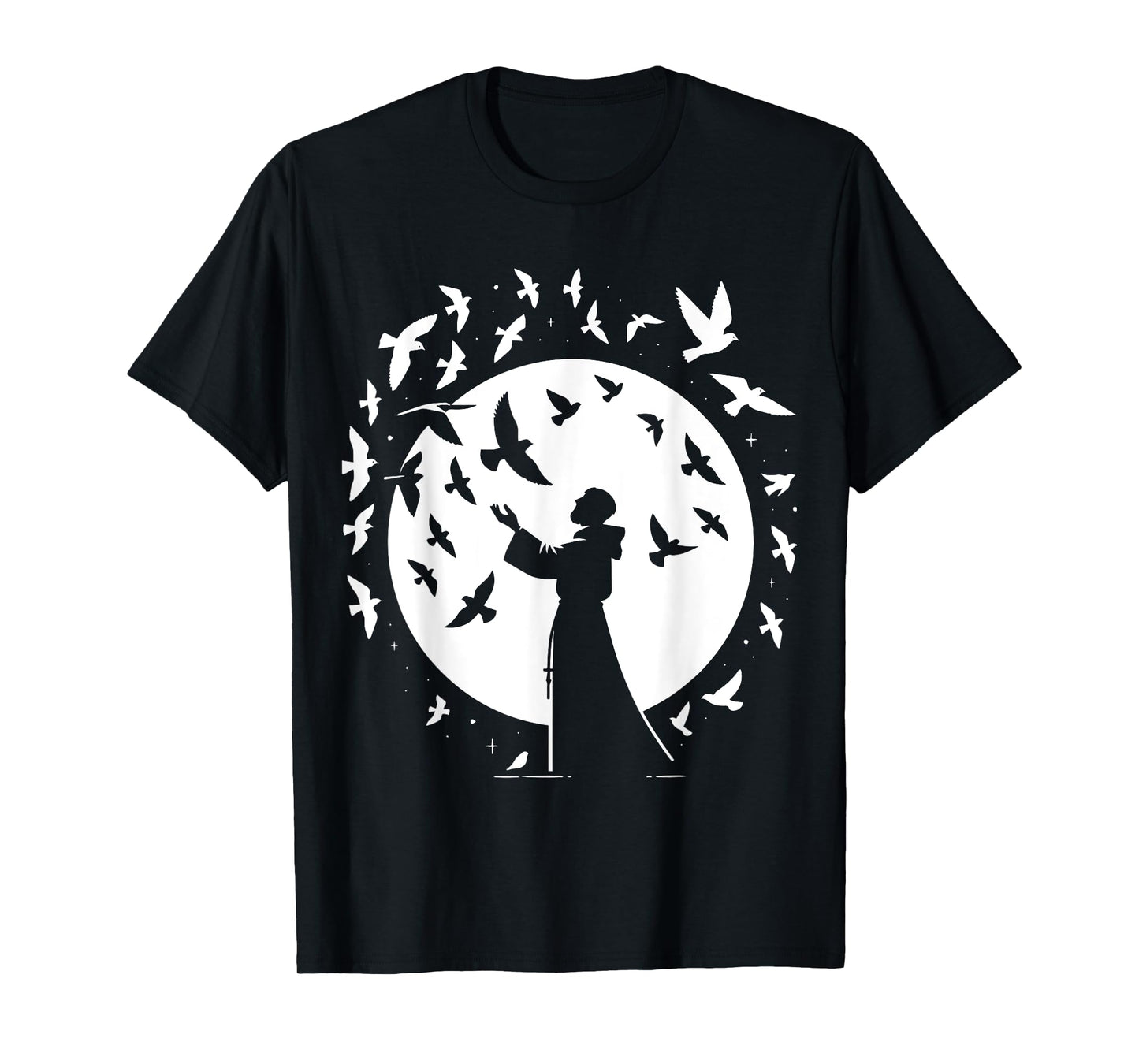 St Francis of Assisi Patron Saint of Animals Birds Catholic T-Shirt