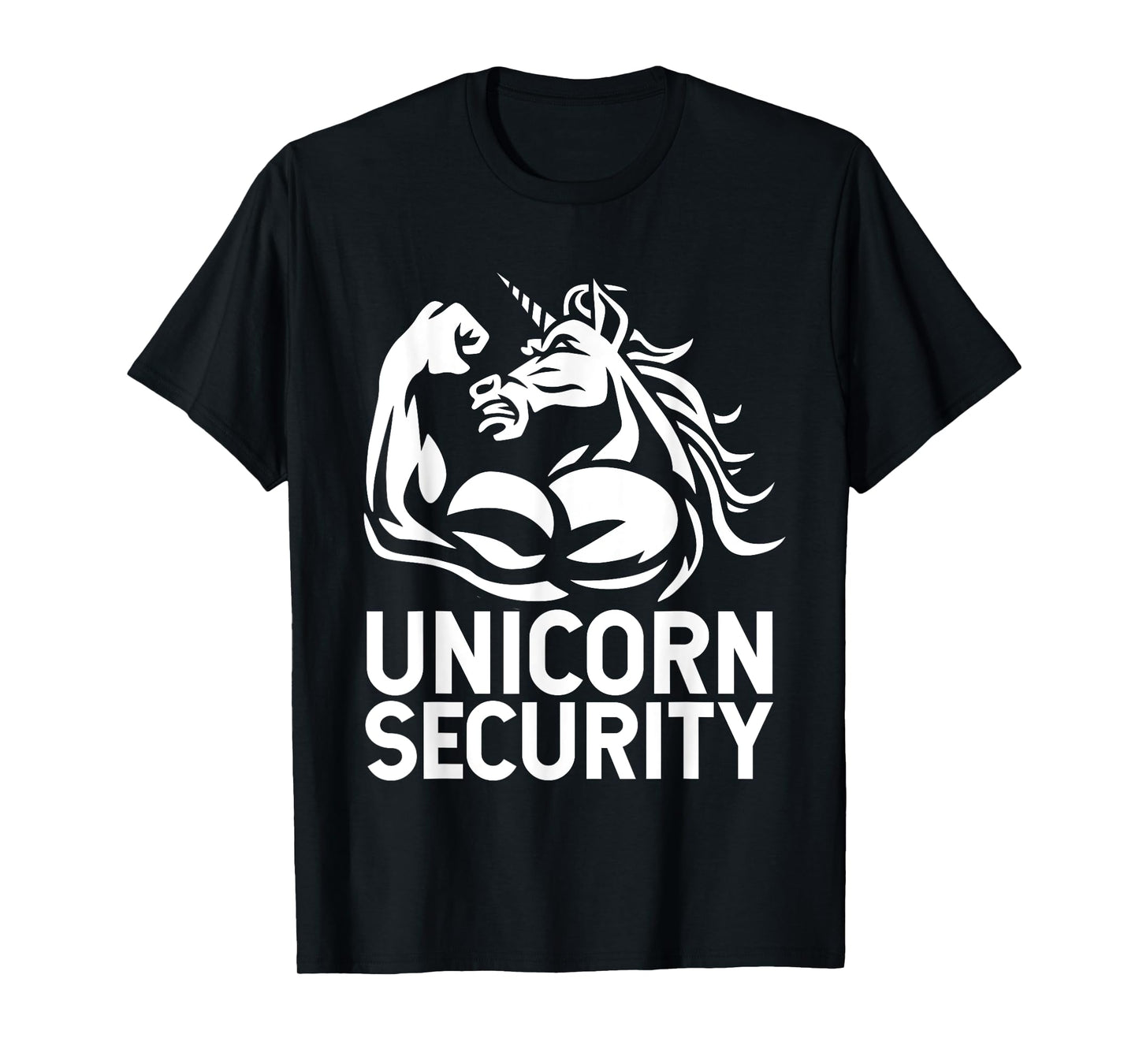 Unicorn Security Halloween Dad Mom Daughter Adult Costume T-Shirt