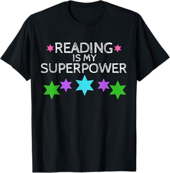 Reading is My Superpower Boy Girl Book Lover Reader T Shirt T-Shirt