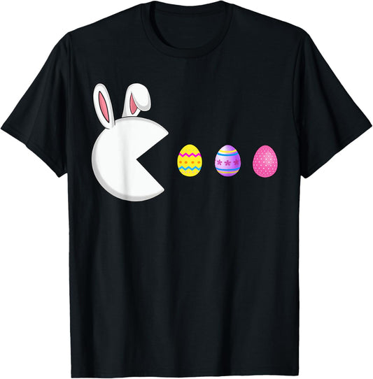 Video Game Bunny Eggs Easter Gamer Kids Boys Men Gaming T-Shirt