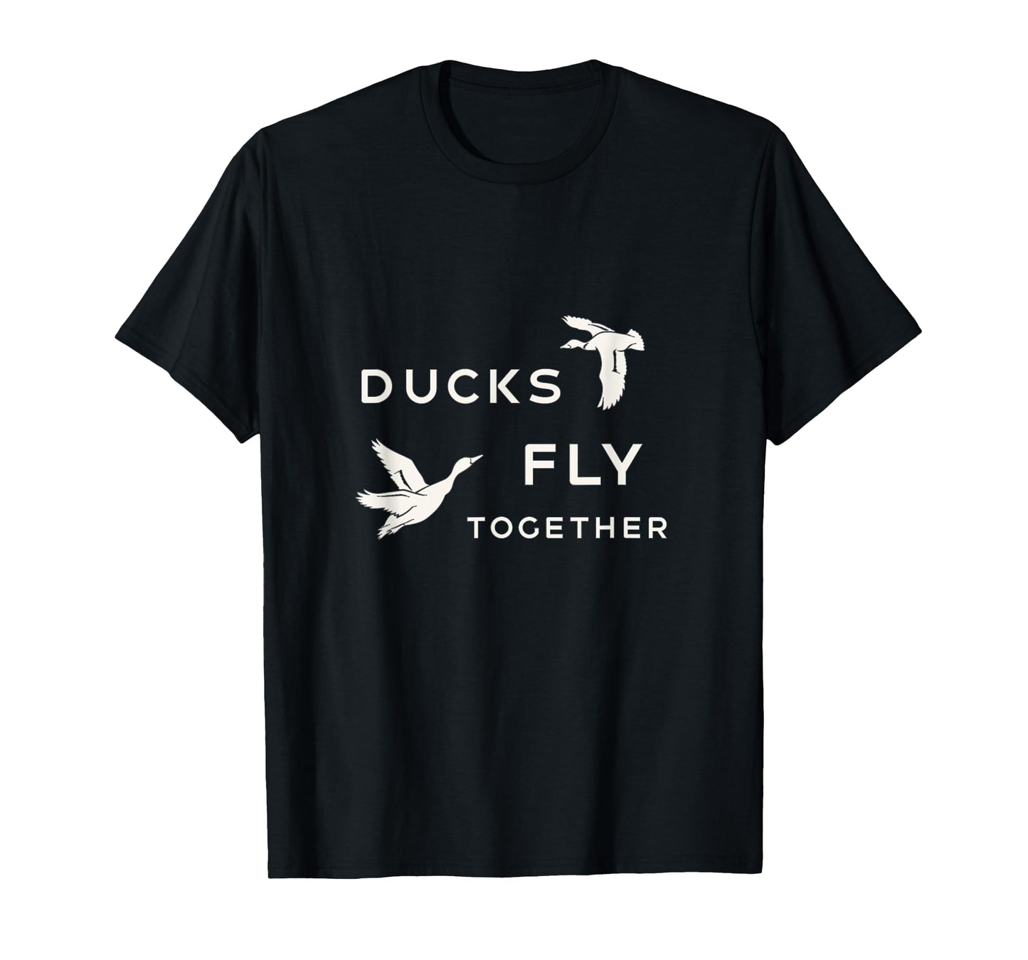 Ducks Fly Together Flying Double Duck T-Shirt