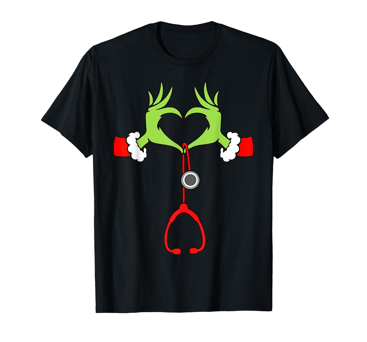 Nurse Christmas Stethoscope Nurses Xmas Pajamas PJs Women T-Shirt