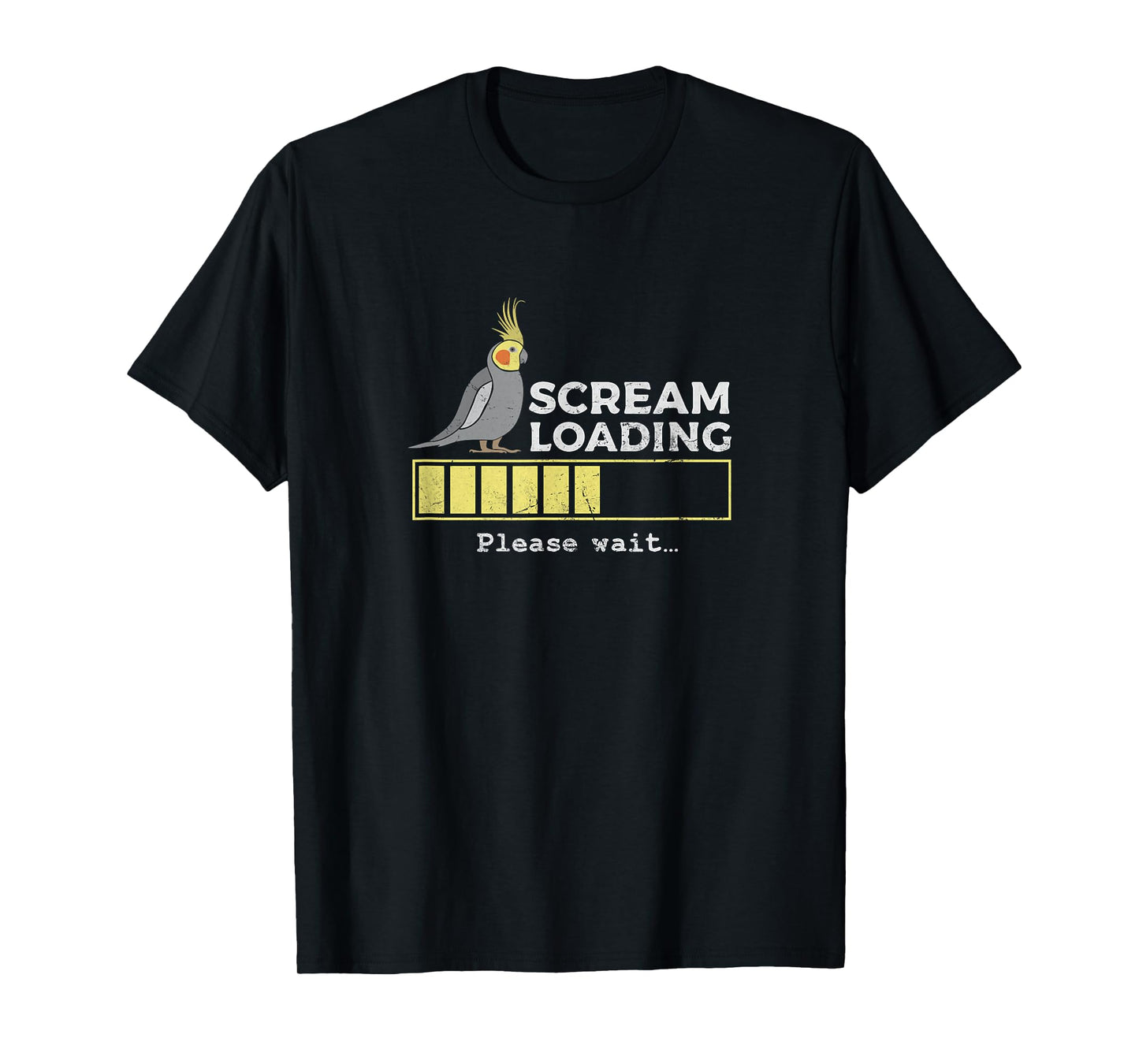 Scream Loading Cockatiel Cockatoo Quarrion Weiro Bird Grunge T-Shirt