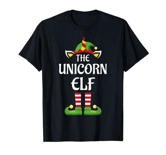 Unicorn Elf Family Matching Group Christmas T-Shirt
