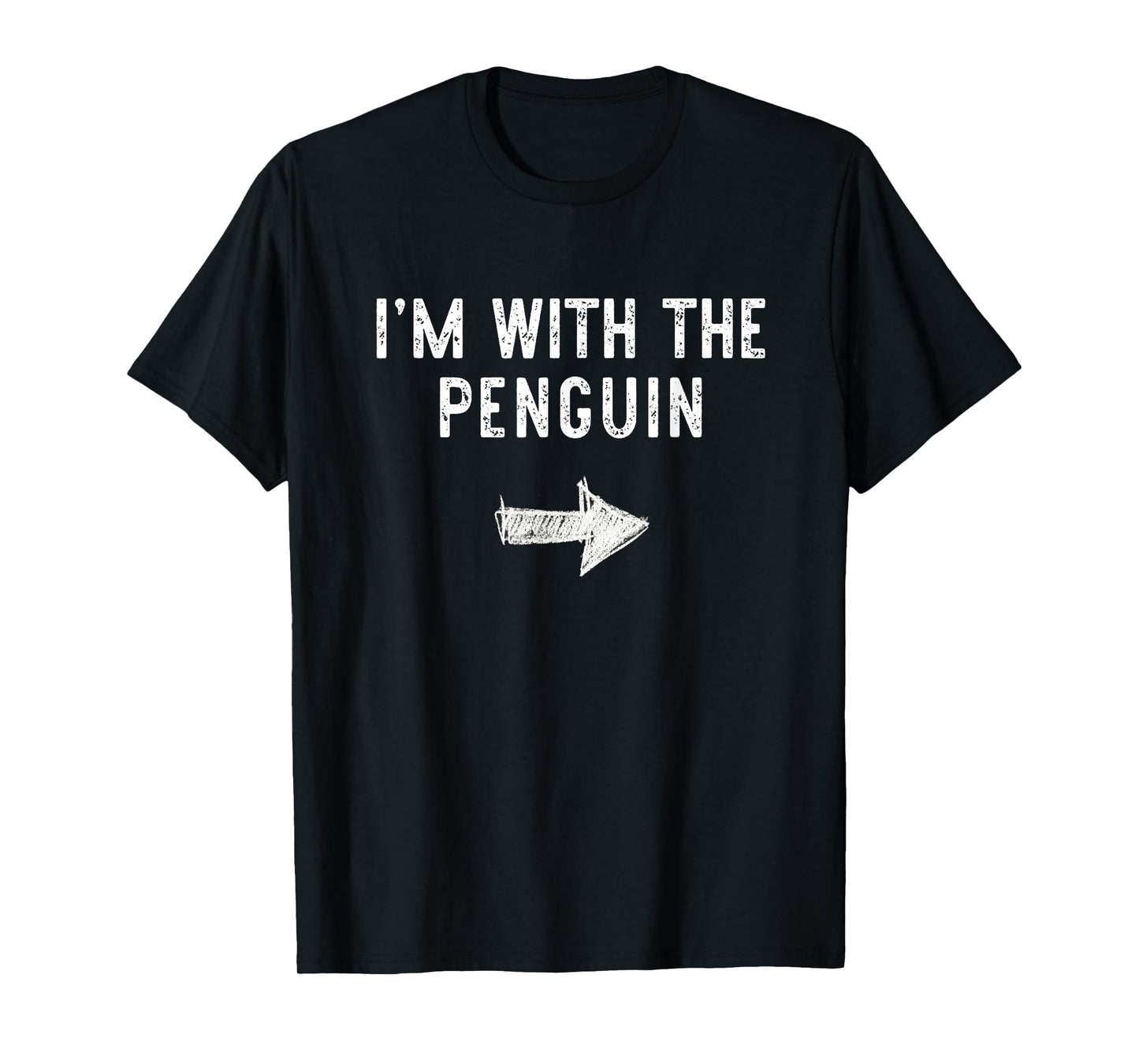 I'm With The Penguin Costume Halloween Matching Couple T-Shirt