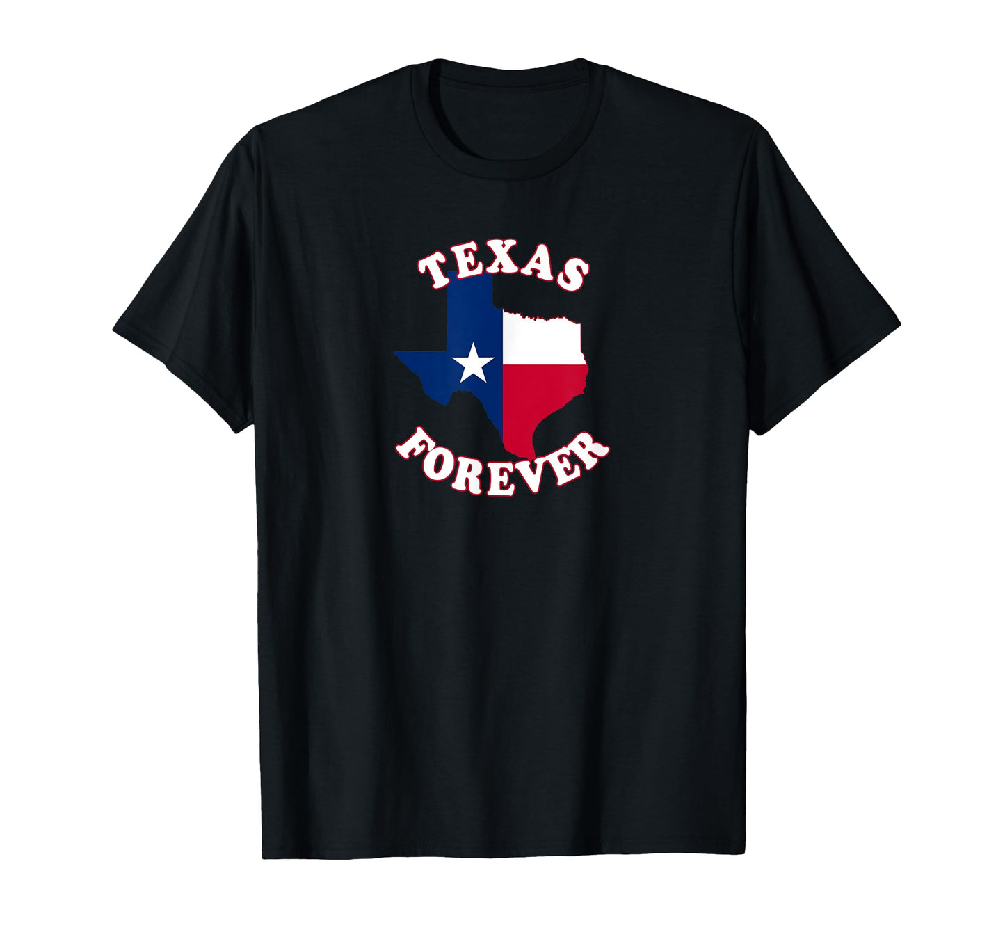 Texas Forever with State Outline and Flag T-Shirt