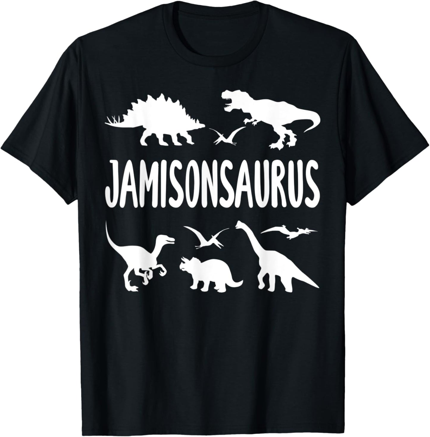Dinosaur T Rex Jamison Jamisonsaurus Boys Dino Name T-Shirt