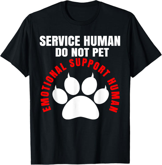 Service Human Do Not Pet Funny Dog Lover Vintage T-Shirt
