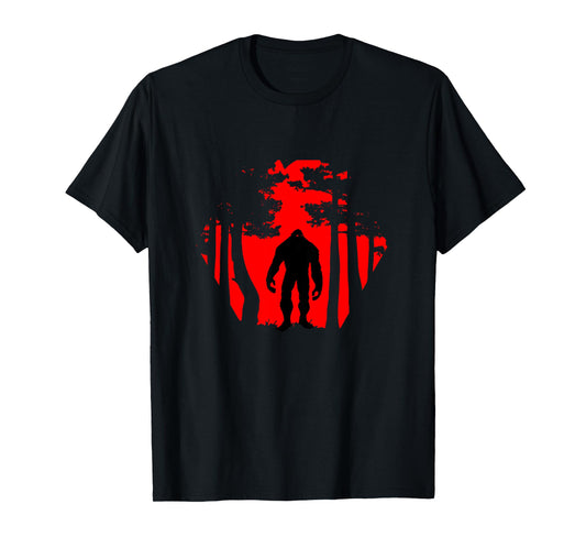 Scary Bigfoot in the woods T-Shirt