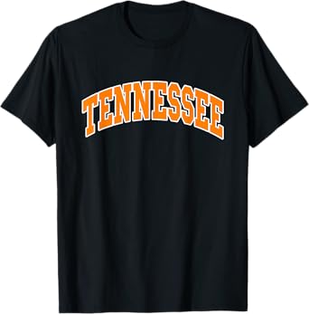 Graphic Crew Inc. TENNESSEE - Throwback Design - Classic T-Shirt, Small, Black