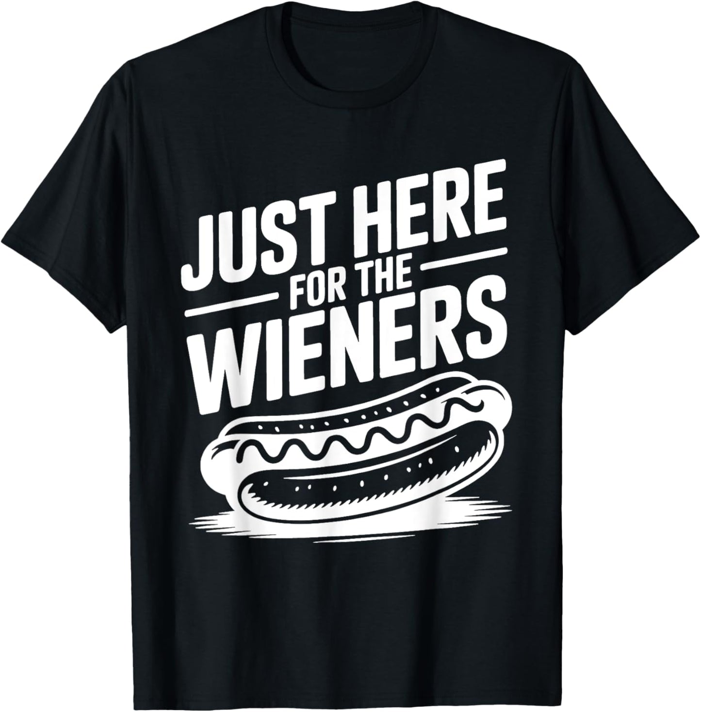 Vintage I'm Just Here For The Wieners 4th Of July Hot Dog T-Shirt