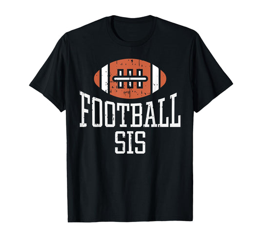 American Football Sis Vintage Gridiron Sports Lover Sister T-Shirt