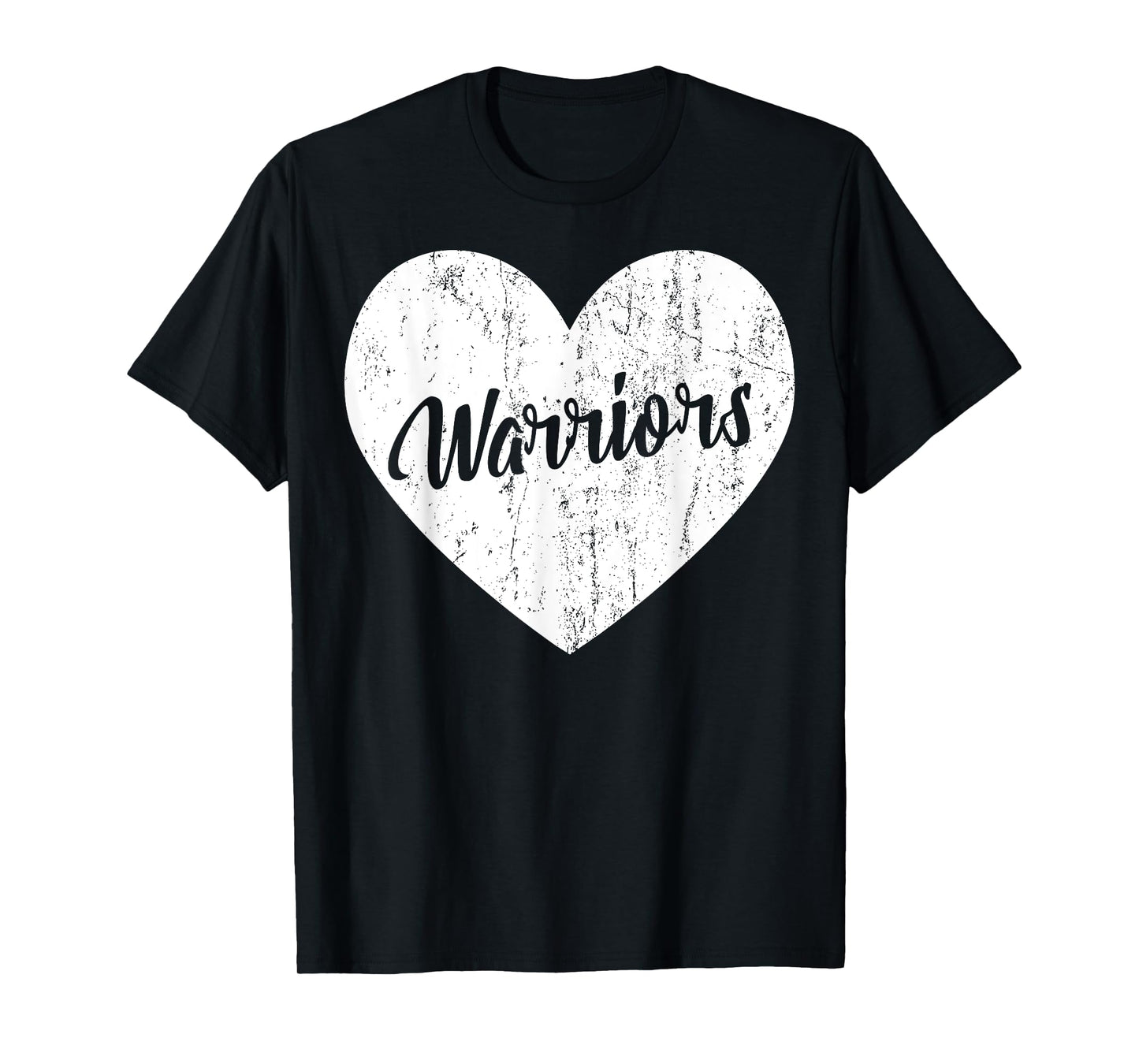 Warriors School Sports Fan Team Spirit Mascot Heart Gift T-Shirt