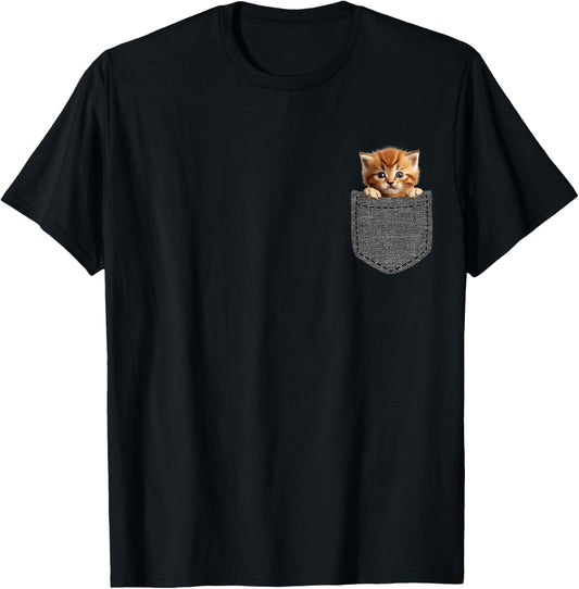 Cat in Pocket Cute Cat T-Shirt