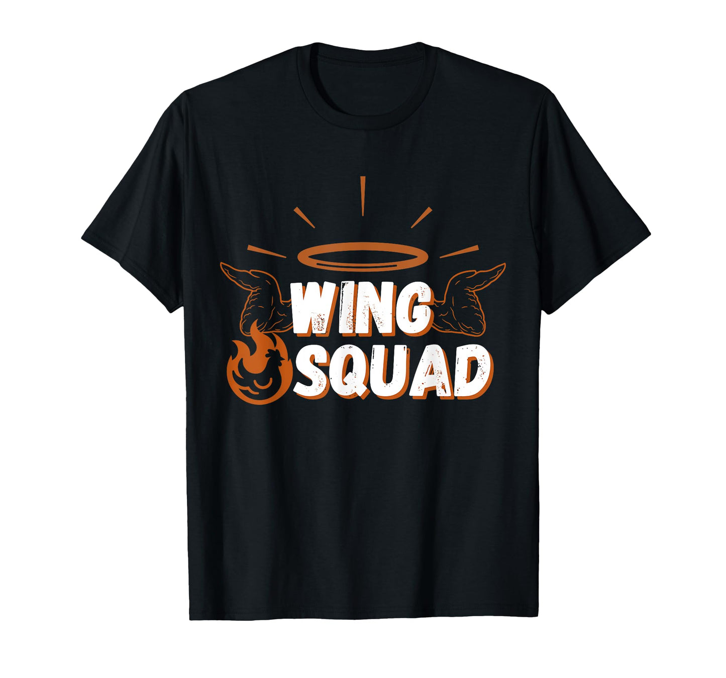 Chicken BBQ Wings Squad Family Party Wing lovers T-Shirt, Small, Black