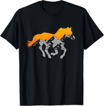Horse Riding Apparel - Mountain and Horse T-Shirt