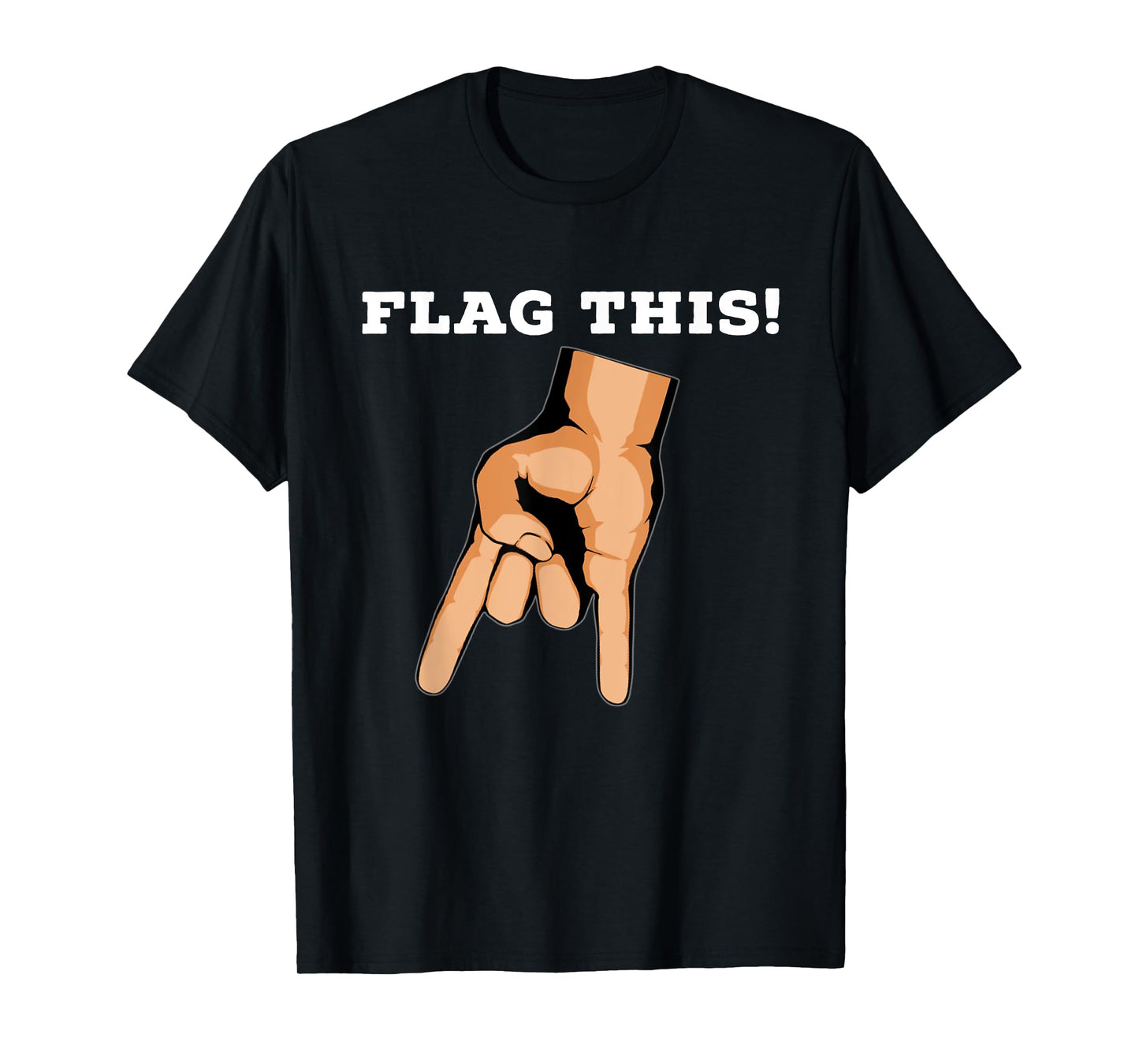 Flag This Upside Down Horns T-shirt T-Shirt