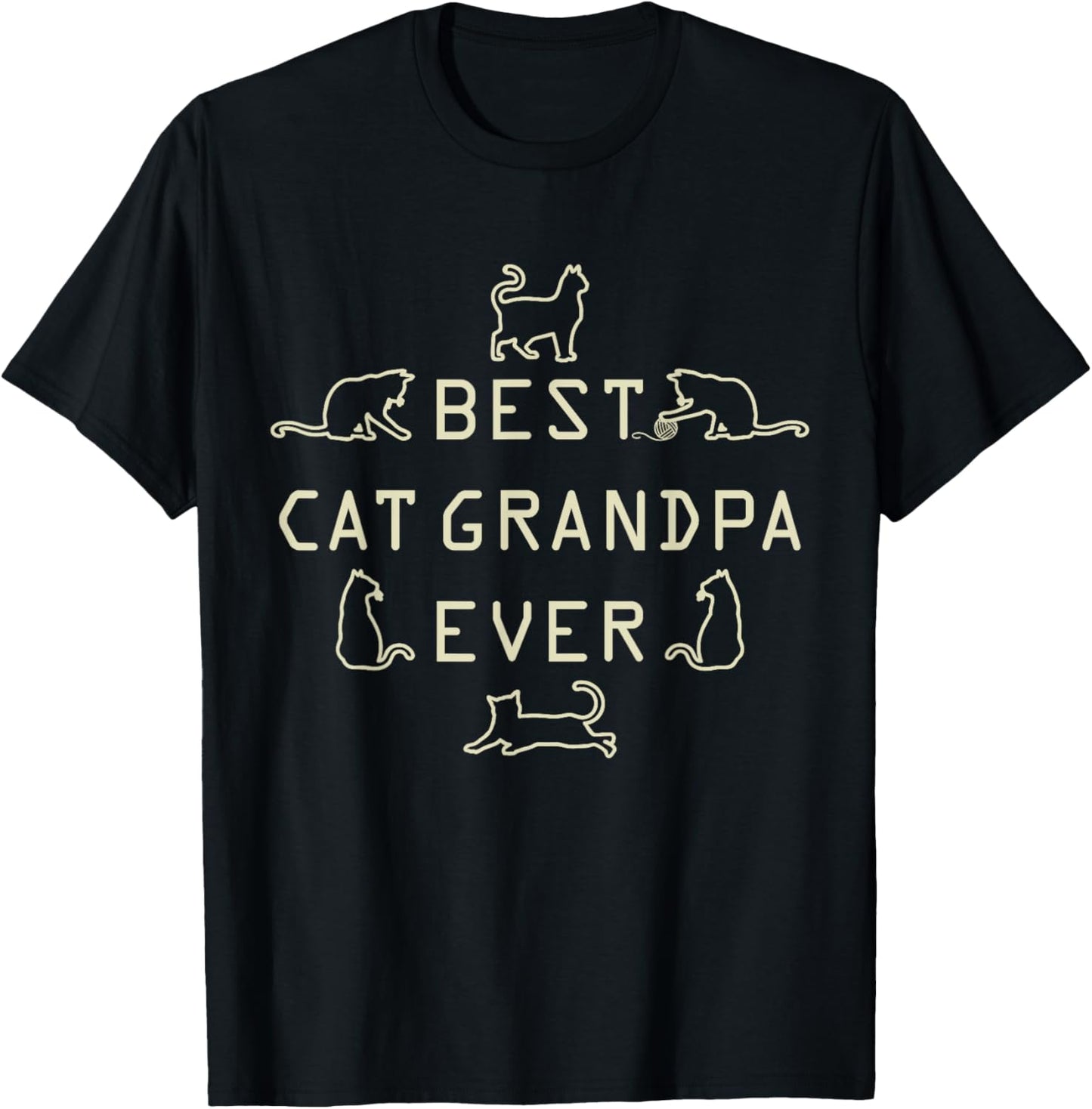 Feline Kitten Cat Grandfather Kitty Grandpa Fathers Day Meow T-Shirt