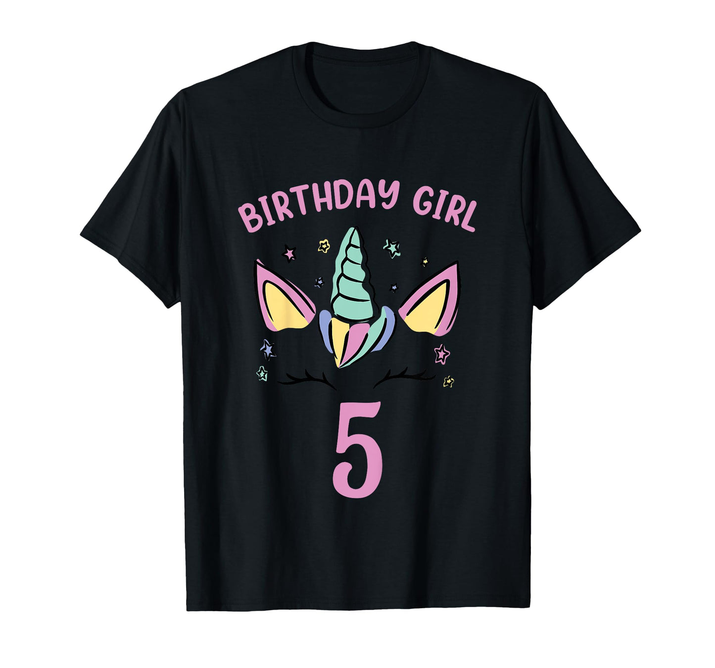 5th Birthday Unicorn Girls Birthday Girl 5 T-Shirt