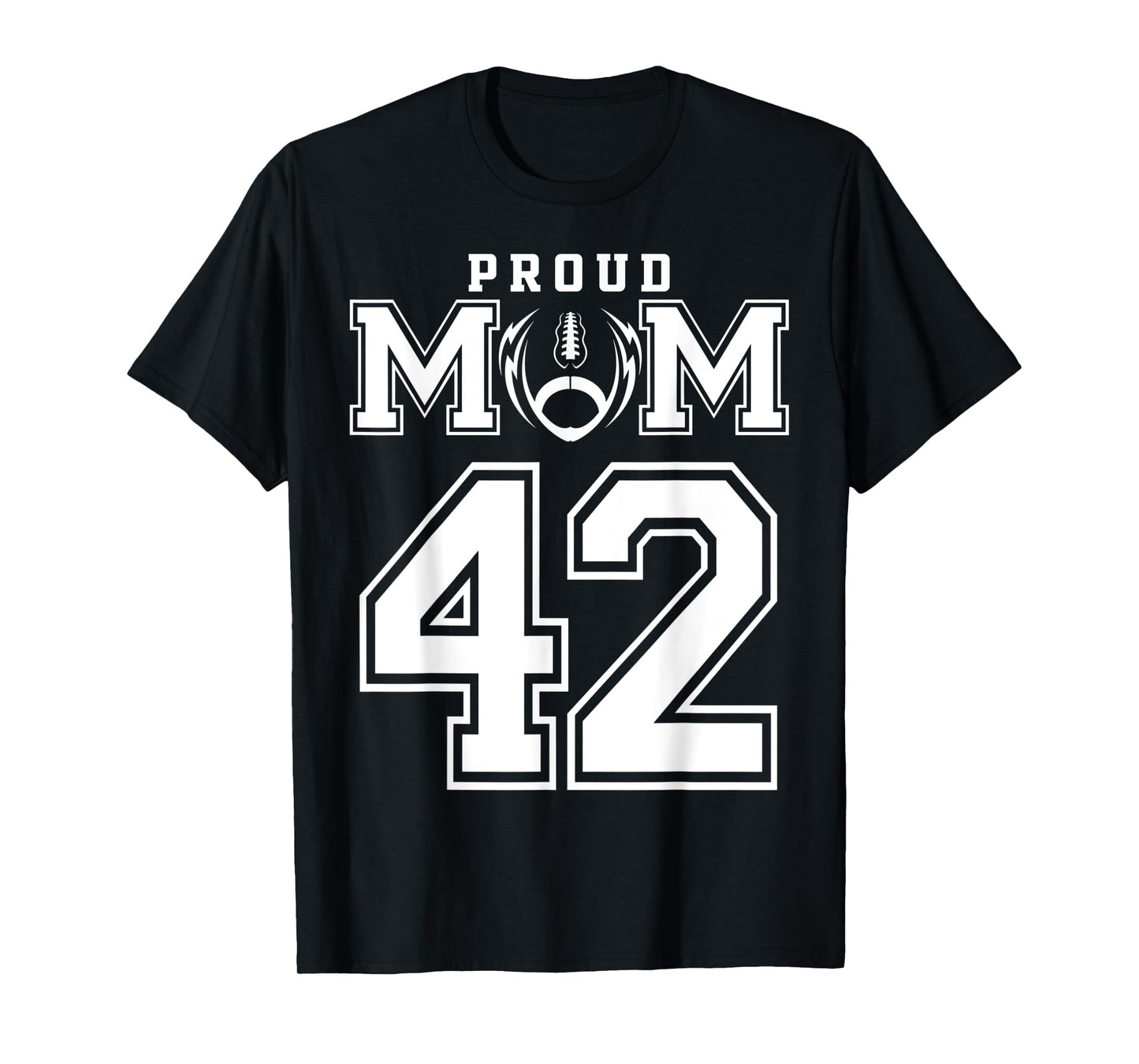 Custom Proud Football Mom Number 42 Personalized For Women T-Shirt