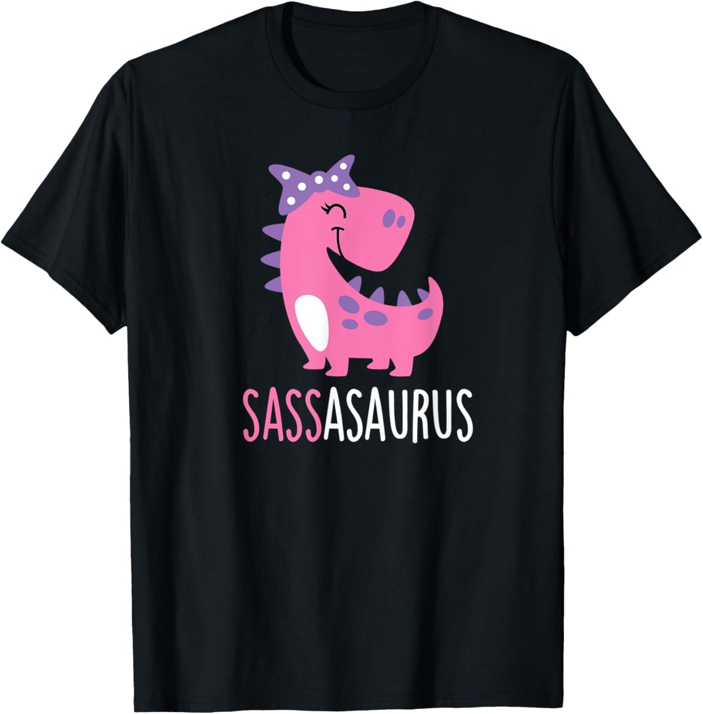 Sassasaurus Cute Girl Dinosaur Funny Gifts for Kids Girls T-Shirt