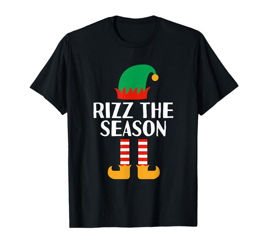 Rizz The Season Gen Z Christmas Pun Funny Elf Holiday Elves T-Shirt