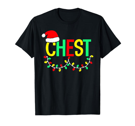Chest Nuts Matching Couples Chestnuts Funny Christmas Xmas T-Shirt