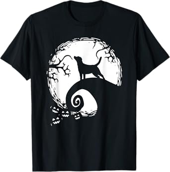 Labrador Retriever And Moon Halloween T-Shirt