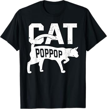 Cat Poppop Kitten Pet Owner Meow Father's Day Men Women Kids T-Shirt