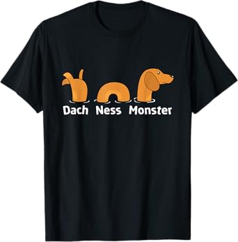Funny Loch Ness Monster Dach Dachshund Shirt Gift Tee Women T-Shirt