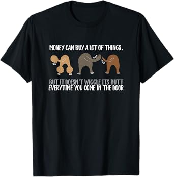 Cute Rescue Dog Lovers Funny Wiggle Butt T-Shirt Gifts T-Shirt