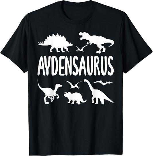 Dinosaur T Rex Dino Ayden Aydensaurus Boys Name T-Shirt