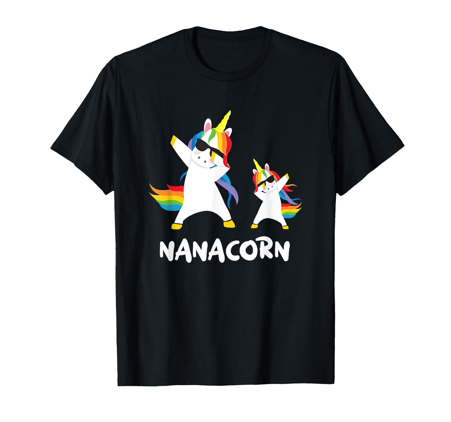 Funny Grandma Nana Gigi Nana Unicorn Nanacorn Dabbing Shirt T-Shirt